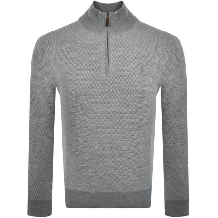 Ralph lauren half zip waffle knit jumper shop